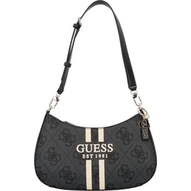 GUESS Noelle II Top Zip Shoulder Bag Coal Logo