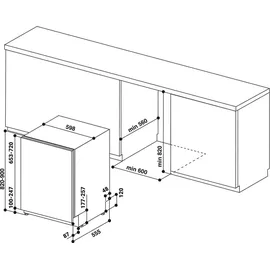 Bauknecht BCIC 3T333 PFE Einbau-Geschirrspüler (vollintegrierbar, 598 mm breit)