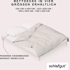 schlafgut Knitted Jersey unifarben Beige 155 x 220 cm + 40 x 80 cm