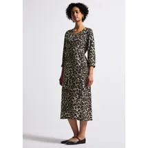 STREET ONE Midikleid gemustert Schwarz 34