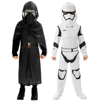 Rubie ́s Kostüm Star Wars Kylo Ren & Stormtrooper Doppelpack Kostü, Die dunkle Seite im Doppelpack! schwarz 122-128
