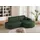 Fun Möbel Eckcouch Stoff mit Schlaffunktion 2-Sitzer Grün