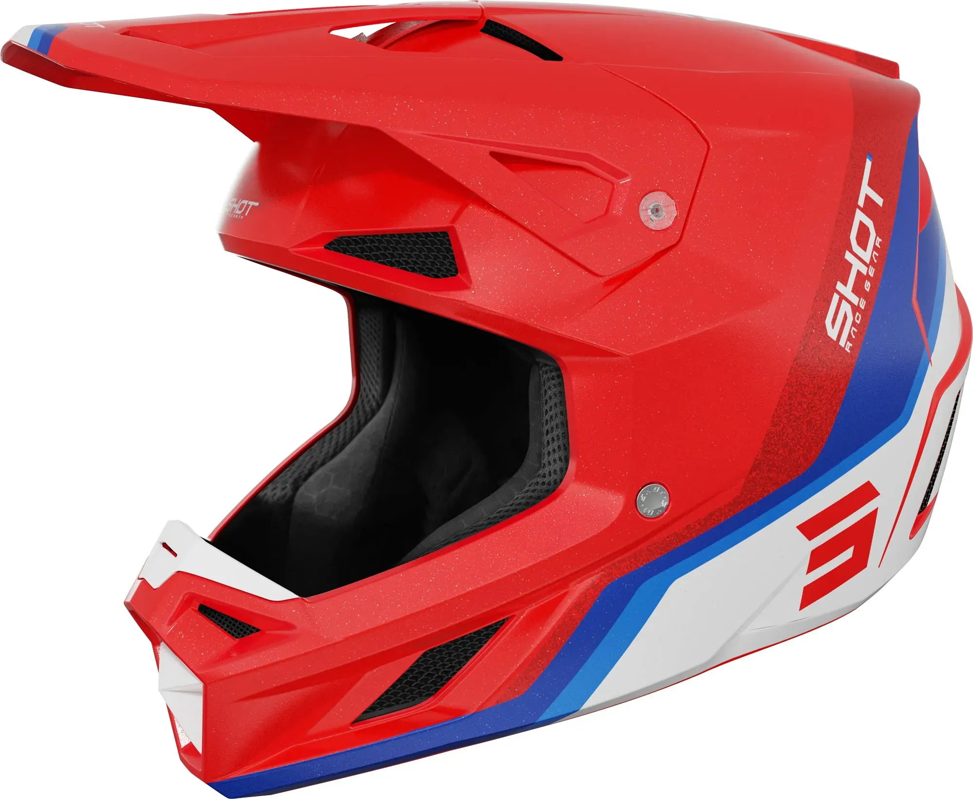 Shot Speed Atomic Mips Motorcross helm, rood, 2XL Voorman