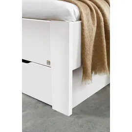 Rauch Stauraumbett RAUCH "Aditio", weiß, B:146cm H:50cm L:208cm, Betten, Stauraumbett, ohne Kopfteil, inklusive Schubkästen