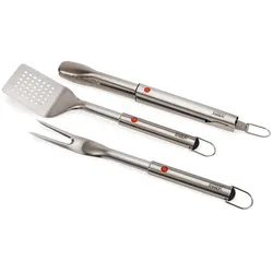 Joseph Joseph - GrillOut Ausziehbares Grillbesteck-Set mit Grillwender, Grillzange und Grillgabel (3-tlg.)