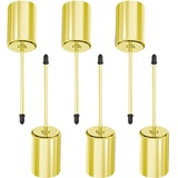 6 Stück Stabkerzenhalter Adventskranz Gold,Adventskranz Kerzenhalter Gold,Kerzenstecker für Stabkerzen,Kerzenhalter Adventskranz,Metall Kerzenständer,kerzenhalter mit Dorn (Gold)