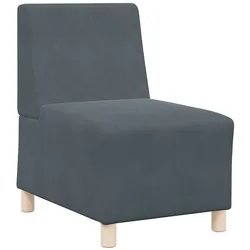 vidaXL Sofa-Stuhl ohne Armlehnen Dunkelgrau 55 cm Samt