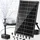 poposoap Solar Teichpumpe 8W mit Trockenlaufschutz und 8 Wassersprüh Modi