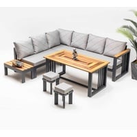 Stilona Skyline - Komfortable Outdoor Ecklounge, 5-teilige Sitzgruppe inklusive Sitzpolster