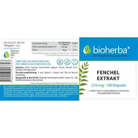 bioherba reichenbach gmbh ood BIOHERBA Fenchel Kapseln 100 St.