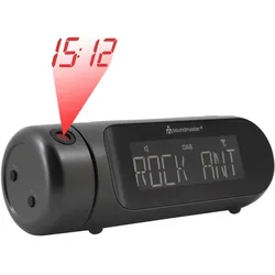 Soundmaster UR6700AN Projektionswecker Radiowecker DAB+ UKW Dualalarm Projektion USB-Ladefunktion