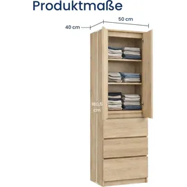 home collective Kleiderschrank 50 x 40 x 180 cm Beige