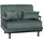 MCW Schlafsessel MCW-K29 Chenille 190 x 100 cm Blau-Grün mit Kissen