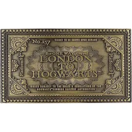 FaNaTtik Harry Potter Hogwarts Express Zugticket Replik Metall Nachbildung, Souvenir, Einheitsgröße, Gold, Limitiert auf 9.995 Stück, Ideal für Kinder, Teenager und Erwachsene