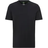 Boss für Herren. 50537836 Stretch-Baumwoll-T-Shirt mit Logo-Kragen schwarz (L),
