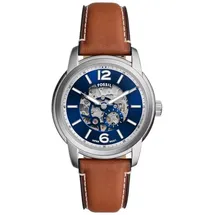 Fossil Herren Analog Automatik Uhr mit Leder Armband ME3263