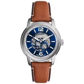 Fossil Herren Analog Automatik Uhr mit Leder Armband ME3263