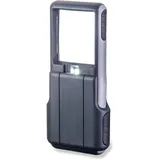 CARSON MiniBrite 3x Taschenlupe mit Schutzhülle und LED (PO-25), Grau