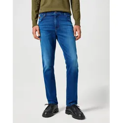 5-Pocket-Jeans WRANGLER "TEXAS SLIM FREE TO STRETCH", Herren, Gr. 42, Länge 34, blau (blau jam), Denim/Jeans, Obermaterial: 94% Baumwolle, 5% Elastomultiester, 1% Elasthan, casual, slim fit, Jeans, Free to stretch material