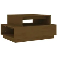 VidaXL Couchtisch Honigbraun 80x55x40,5 cm Massivholz Kiefer