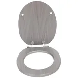 SINOBATH WC-Sitz Toilettensitz mit Absenkautomatik und MDF-Holzkern (1-St), Toilettendeckel maximale Belastung der Klobrille 200 kg grau