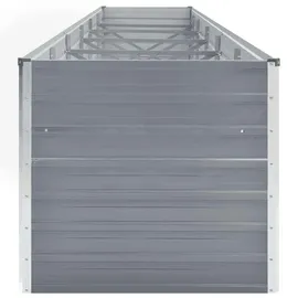 vidaXL Garten-Hochbeet verzinkter Stahl rechteckig 480 x 80 x 77 cm Grau