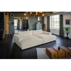KAWOLA Big Sofa MADELINE Cord cremeweiß