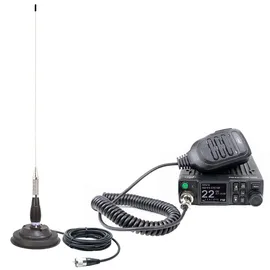 PNI CB-Funk PNI Escort HP 8900 ASQ, 12-24V + CB Antenne mit Magnetfuß, 12V / 24V Netzteil, RF Gain, Roger Beep, CTCSS-DCS, Dual Watch