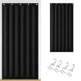 95x220cm Tür Schallschutz Vorhang, 3-Lagig Verdickt Akustikvorhang, Schallschutz Decke Tür Vorhang Thermovorhang, mit Haken und Schraubenset, für Schlafzimmer, Musikstudio, Aufnahmestudio