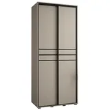 abiks möbel Schwebetürenschrank Dakota 120 x 235,2 x 60 cm Schwarz