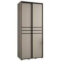 abiks möbel Schwebetürenschrank Dakota 120 x 235,2 x 60 cm Schwarz