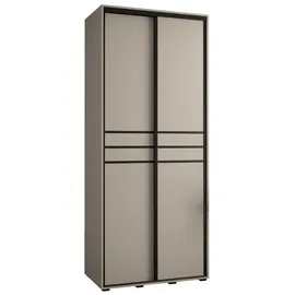 abiks möbel Schwebetürenschrank Dakota 120 x 235,2 x 60 cm Schwarz