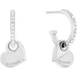 Tommy Hilfiger 2780882 Damen-Ohrringe Creolen mit Herz Love