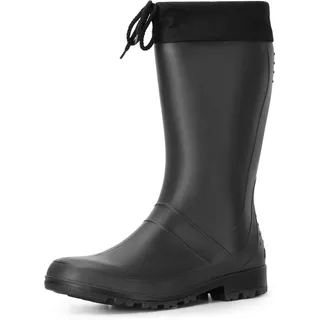 Ladeheid Damen und Herren PVC Gummistiefel LA-958 (Schwarz, 39 EU)