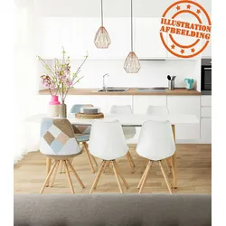 Designer-Esstisch ESKIMO  Leicht abgerundeter rechteckiger Tisch im skandinavischen Stil  170-270x100x74,8 cm  Kadima Design