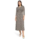 Betty Barclay Midikleid Raffung Schwarz/Weiß 48