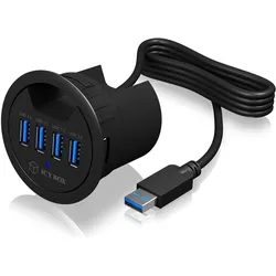 ICY BOX IB-HUB1403 - USB 3.2 Gen 1 (3.1 Gen 1) Type-A - USB 3.2 Gen 1 (3.1 Gen 1) Type-A - 5000 Mbit/s - Schwarz - Kunststoff - Leistung