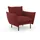 OTTO home Cocktailsessel Stine Polyester 96 x 86 x 86 cm Dunkelrot