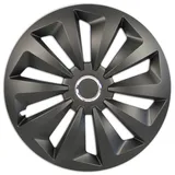 CARTREND Radzierblenden Fox 40 cm (16 Zoll) schwarz 4 Stück