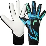 Reusch Torwarthandschuhe Attrakt RE:GRIP Strapless Schwarz/Hellblau 7,5