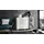 Vladon Sideboard 107 x 81 x 35 cm Weiß matt/Weiß Hochglanz/Grau Hochglanz