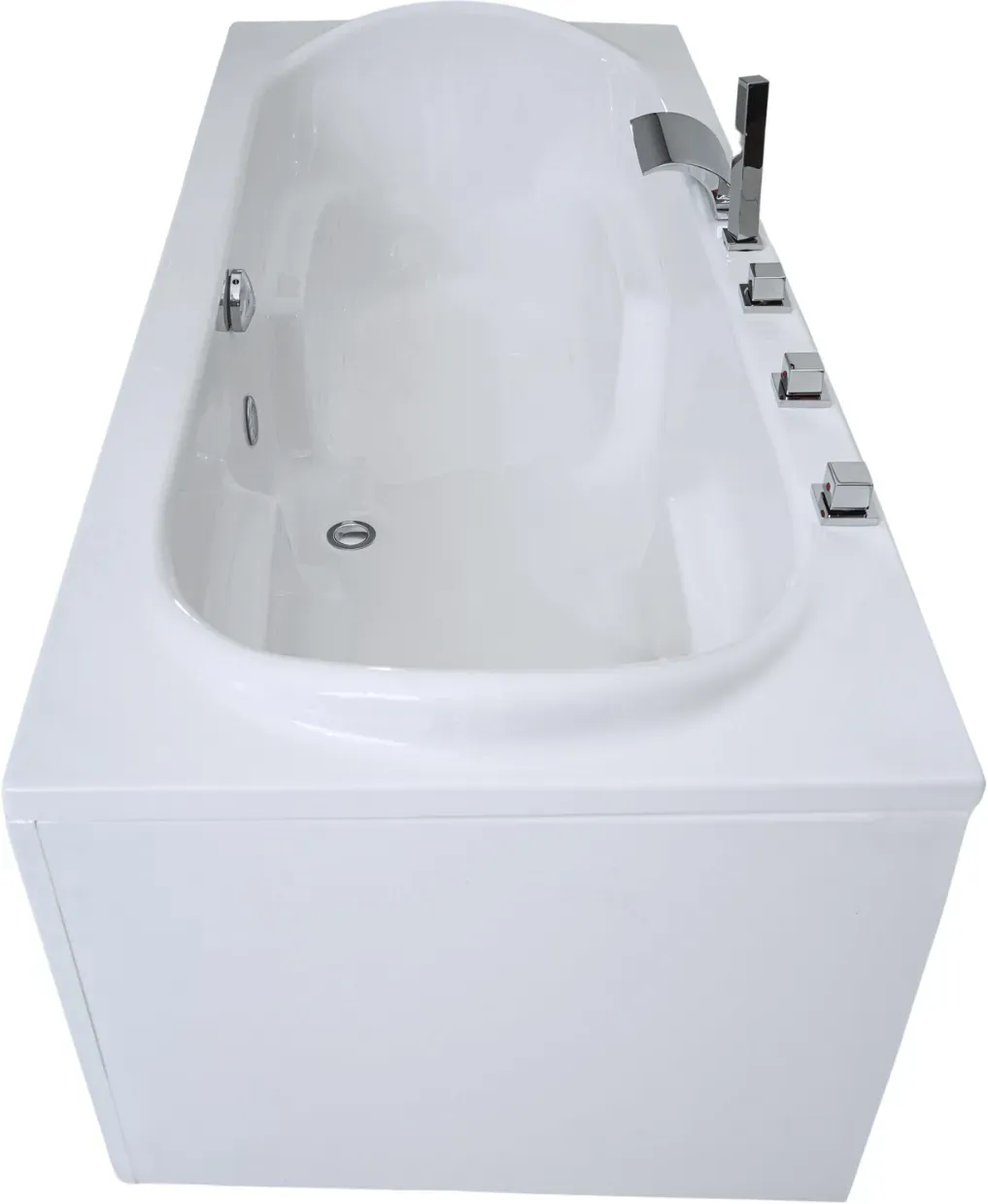 Badewanne 180x80 cm, freistehend / Einbau, für 1 Person, für kleines Bad, Sanitäracryl, Caribia KOMFORT Badewanne, Made in Germany