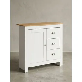 KADIMA DESIGN Moderne Schubladenkommode 79 x 81 x 35 cm Eiche-Finish / Weiß