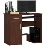 abamihome Akord Schreibtisch, Wenge, Holzwerkstoff, Nachbildung, Holz Optik, 3 Fächer, 1 Schubladen, Rechteckig,Rechteckig, 90x74x50 cm, Arbeitszimmer, Schreibtische, Computertische