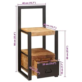 vidaXL Valet Stand 40x40x90 cm beige