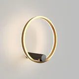 s.luce Ring Air LED Deckenleuchte Deckenlampe Wohnzimmerlampe Dimmbar, Farbe Schwarz/Gold