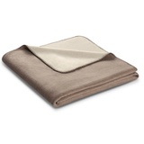 Biederlack Kuscheldecke Melange 150 x 200 cm Mischgewebe Sand / Natur