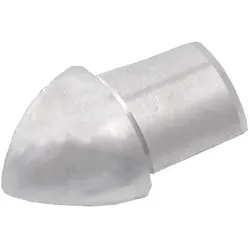 Runde Außenecke aus Edelstahl natur (H= 6 mm)