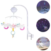 Chipolino Musikmobile Bluetooth-Funktion Projektor Plüschfiguren Universalklemme rosa