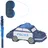 Relaxdays Pinata Polizei HxBxT: 22 x 50 x 16 cm Blau